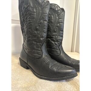 Coconuts Matisse Gaucho Boots Cowgirl Western Black Rodeo size 6 Cowboy Women's